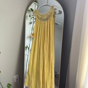vintage yellow butterfly dress